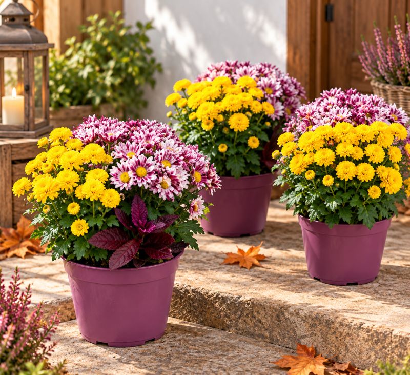 Plante fleurie en pot